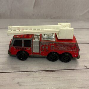 Tonka #5 Fire Engine Diecast 1992 Red White Black Working Ladder (SKU: 213TO)